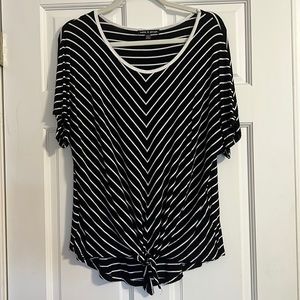 Tie front blouse cable & gauge